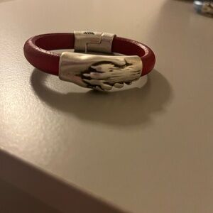 Heart and Paw Red Bracelet
